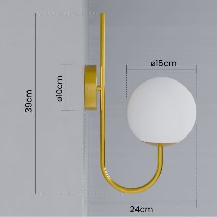 Nástěnná lampa 1xG9/40W/230V zlatá/bílá