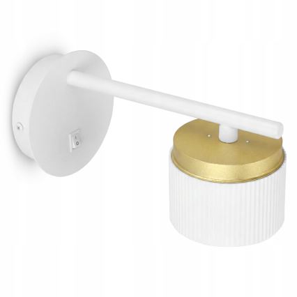 Nástěnná lampa 1xGX53/35W/230V bílá/zlatá