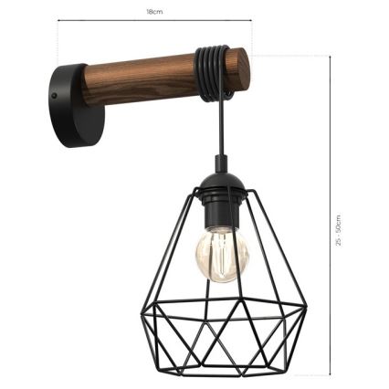 Nástěnná lampa ACERO 1xE27/60W/230V