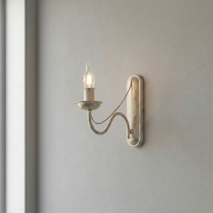Nástěnná lampa ANTON 1xE14/60W/230V bílá patina