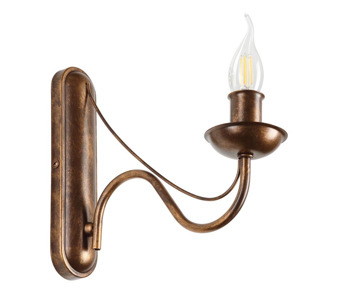 Nástěnná lampa ANTON 1xE14/60W/230V bronzová KM-1.294/BRĄZ – Alasans