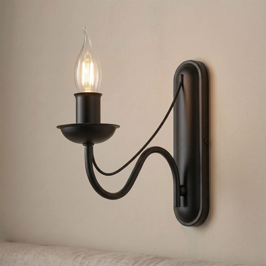 Nástěnná lampa ANTON 1xE14/60W/230V černá