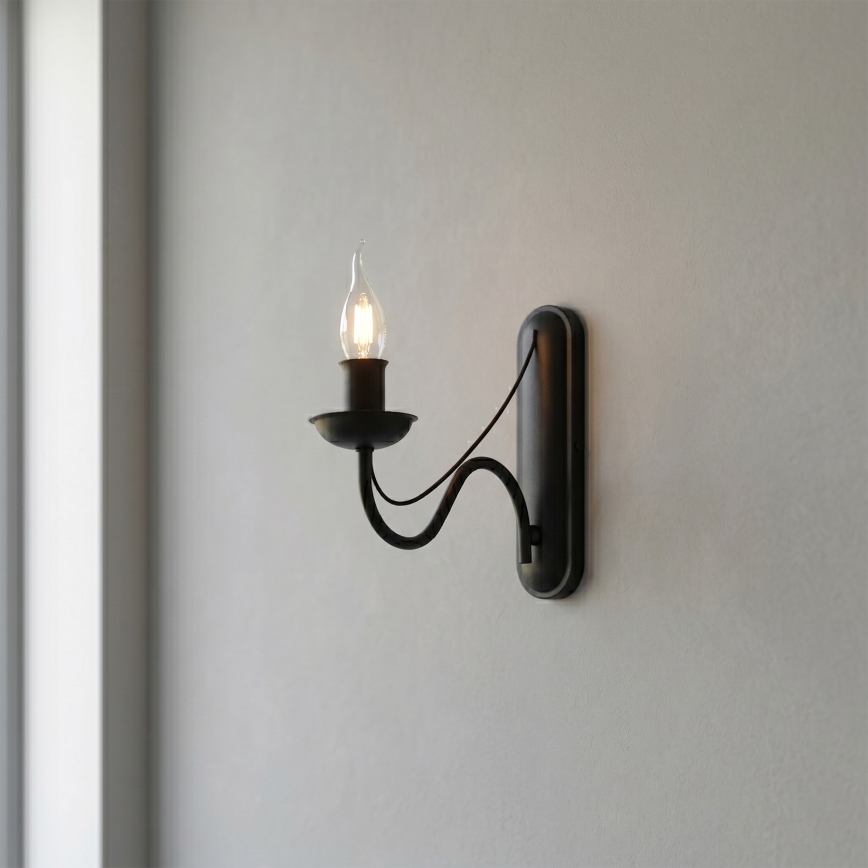Nástěnná lampa ANTON 1xE14/60W/230V černá