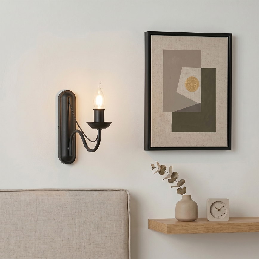 Nástěnná lampa ANTON 1xE14/60W/230V černá