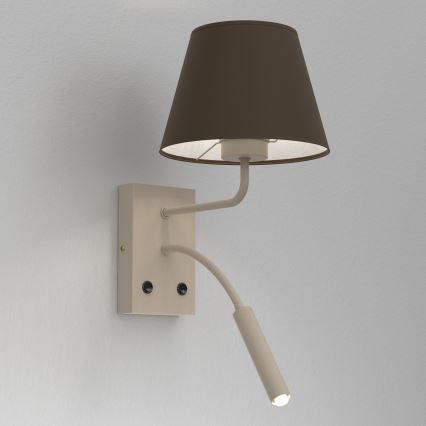 Nástěnná lampa ARDEN 1xE27/15W/230V + 1xG9/8W béžová/hnědá