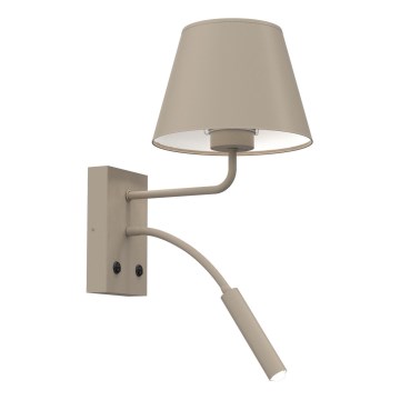 Nástěnná lampa ARDEN 1xE27/15W/230V + 1xG9/8W béžová