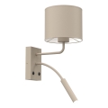 Nástěnná lampa ARDEN 1xE27/15W/230V + 1xG9/8W béžová