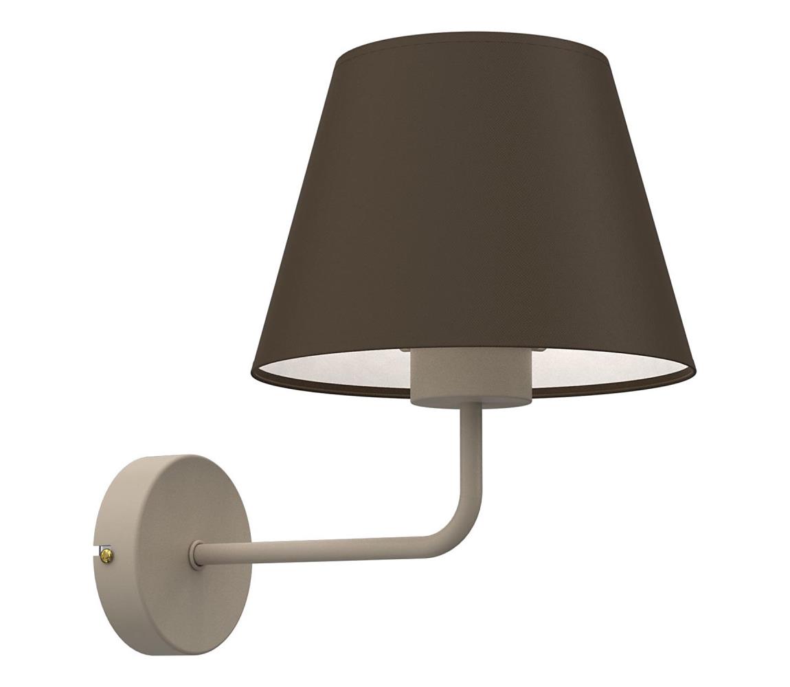 Nástěnná lampa ARDEN 1xE27/15W/230V béžová/hnědá 4652 Hnědá,Béžová – Alasans