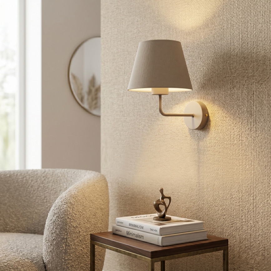 Nástěnná lampa ARDEN 1xE27/15W/230V béžová
