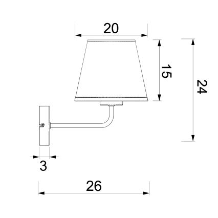 Nástěnná lampa ARDEN 1xE27/15W/230V béžová