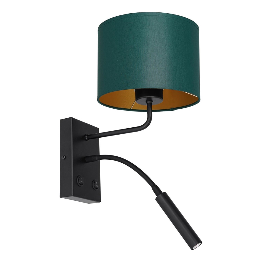 Nástěnná lampa ARDEN 1xE27/60W+1xG9/8W/230V zelená/zlatá