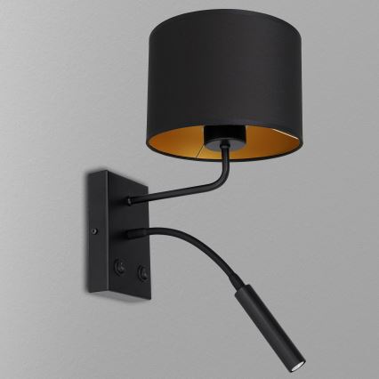 Nástěnná lampa ARDEN 1xE27/60W/230V + 1xG9/8W černá/zlatá