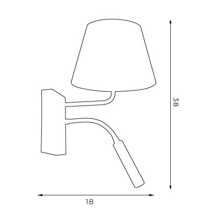 Nástěnná lampa ARDEN 1xE27/60W/230V + 1xG9/8W černá/zlatá