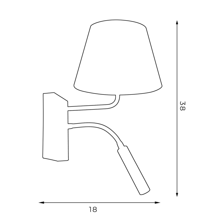 Nástěnná lampa ARDEN 1xE27/60W/230V + 1xG9/8W černá/zlatá
