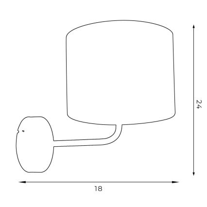 Nástěnná lampa ARDEN 1xE27/60W/230V bílá