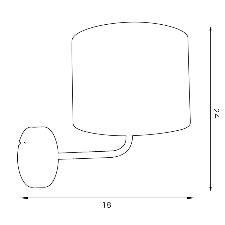 Nástěnná lampa ARDEN 1xE27/60W/230V bílá/zlatá