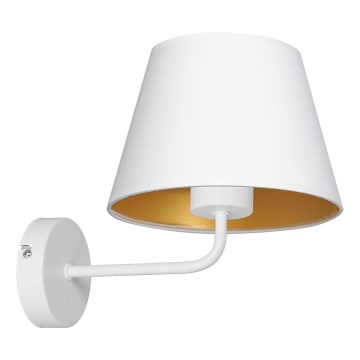 Nástěnná lampa ARDEN 1xE27/60W/230V bílá/zlatá