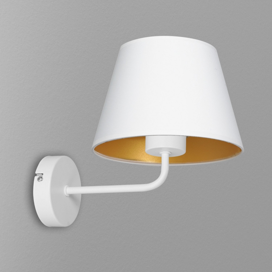 Nástěnná lampa ARDEN 1xE27/60W/230V bílá/zlatá