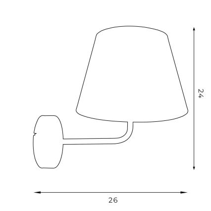 Nástěnná lampa ARDEN 1xE27/60W/230V bílá/zlatá