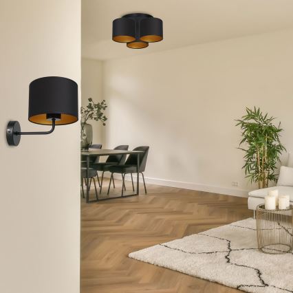 Nástěnná lampa ARDEN 1xE27/60W/230V černá/zlatá