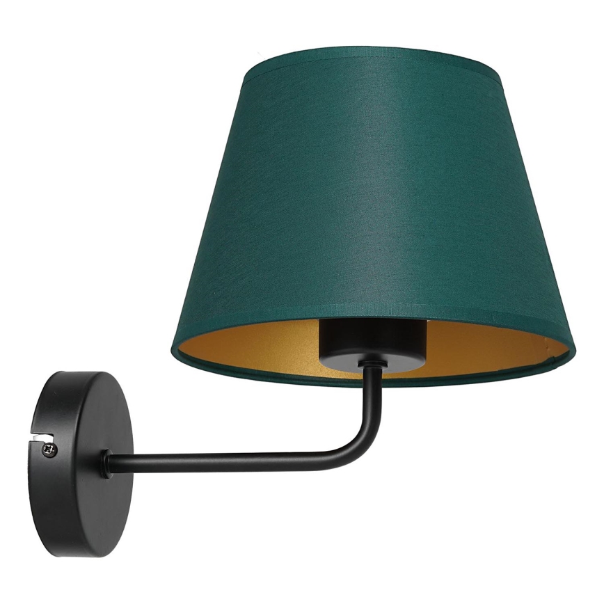 Nástěnná lampa ARDEN 1xE27/60W/230V zelená/zlatá