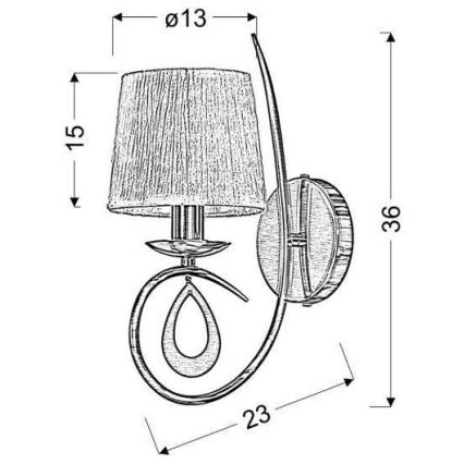 Nástěnná lampa ARNIKA 1xE14/40W/230V lesklý chrom/bílá