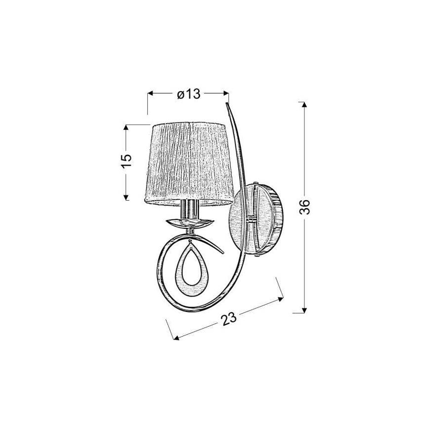 Nástěnná lampa ARNIKA 1xE14/40W/230V lesklý chrom/bílá