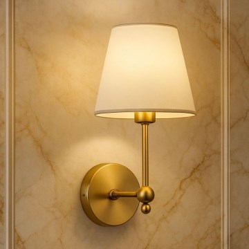 Nástěnná lampa ASPARAGUS 1xE27/40W/230V zlatá/bílá