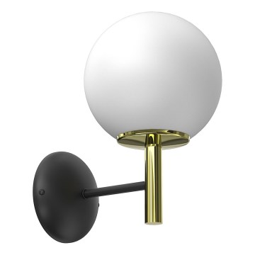 Nástěnná lampa AWINION 1xE27/15W/230V bílá/zlatá/černá