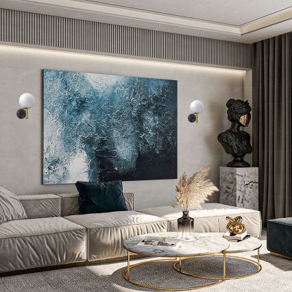 Nástěnná lampa AWINION 1xE27/15W/230V bílá/zlatá/černá