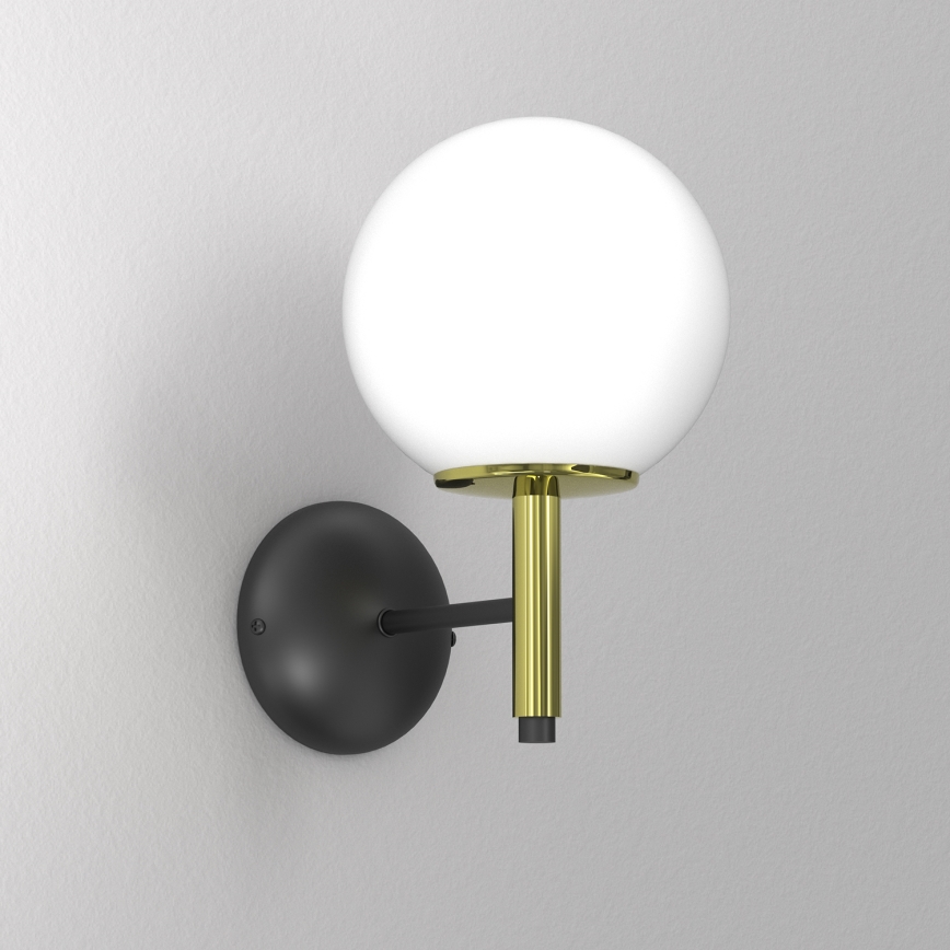 Nástěnná lampa AWINION 1xE27/15W/230V bílá/zlatá/černá