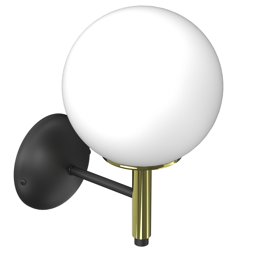 Nástěnná lampa AWINION 1xE27/15W/230V bílá/zlatá/černá