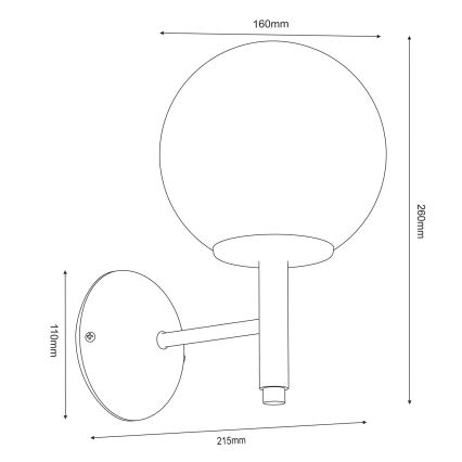 Nástěnná lampa AWINION 1xE27/15W/230V bílá/zlatá/černá