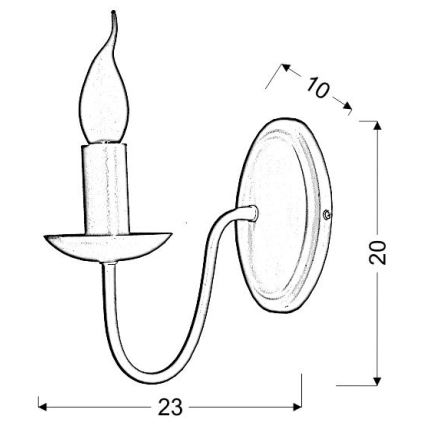 Nástěnná lampa BELLAGIO 1xE14/40W/230V