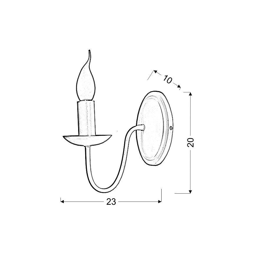 Nástěnná lampa BELLAGIO 1xE14/40W/230V