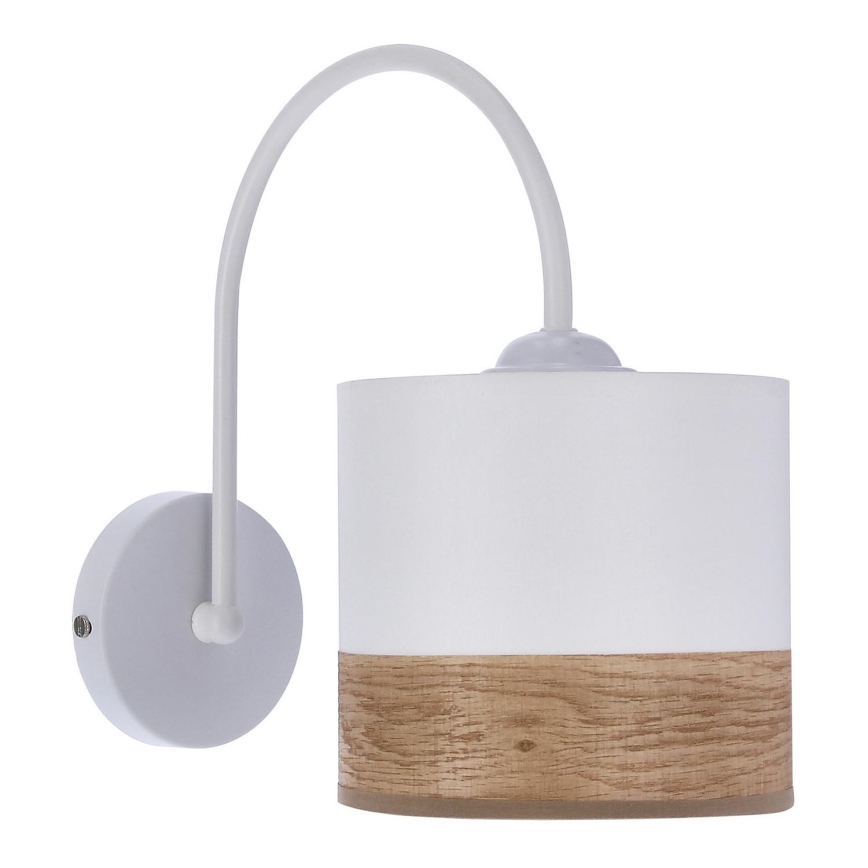 Nástěnná lampa BIANCO 1xE27/40W/230V bílá/hnědá