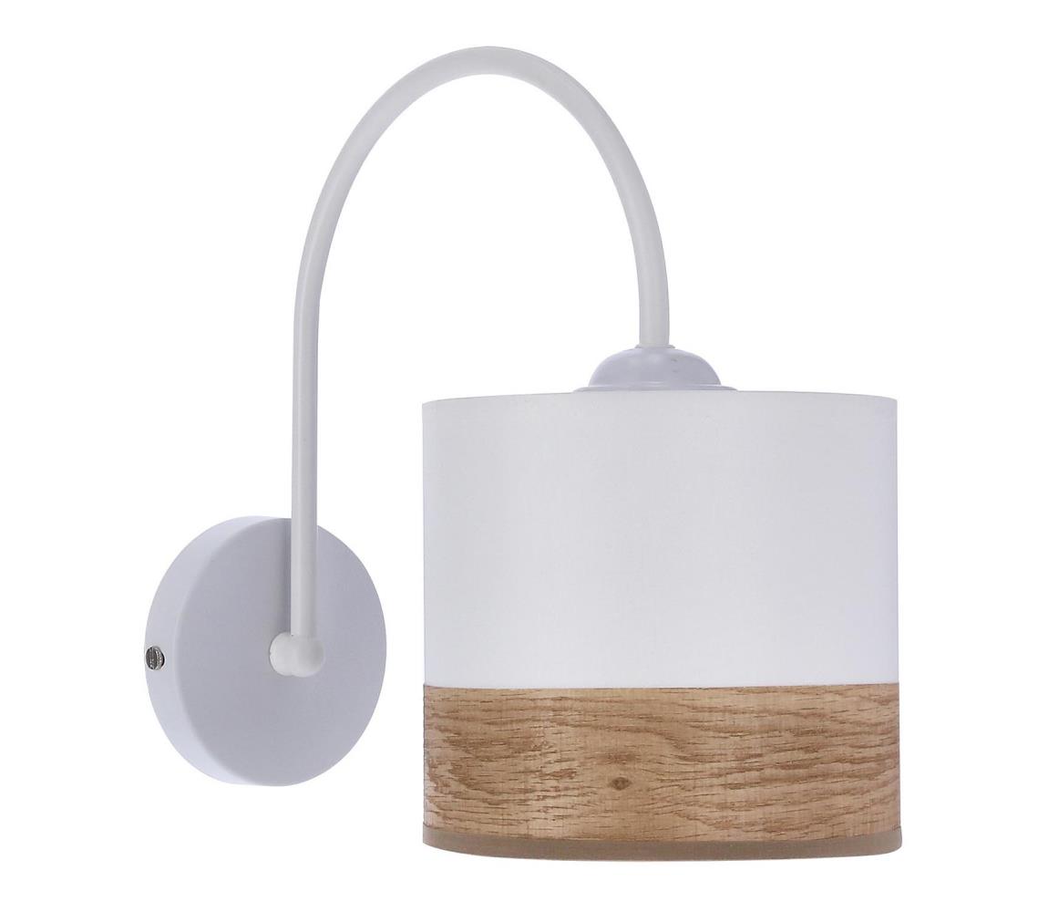 Candellux Nástěnná lampa BIANCO 1xE27/40W/230V bílá/hnědá CA0946