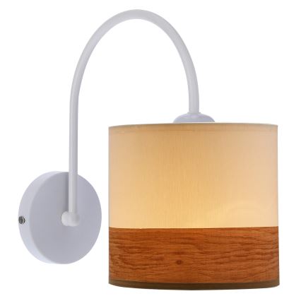 Nástěnná lampa BIANCO 1xE27/40W/230V bílá/hnědá