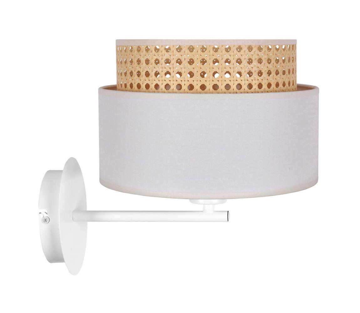 Duolla Nástěnná lampa BOHO 1xE27/15W/230V krémová/bílá/ratan DU89774