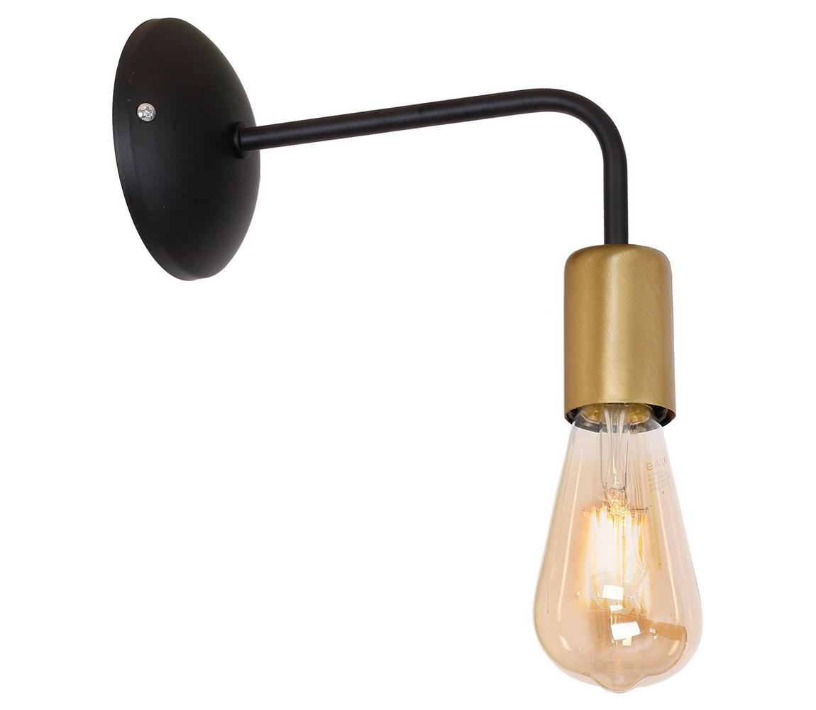 Luminex Nástěnná lampa BRENDA 1xE27/60W/230V černá/zlatá LU1059