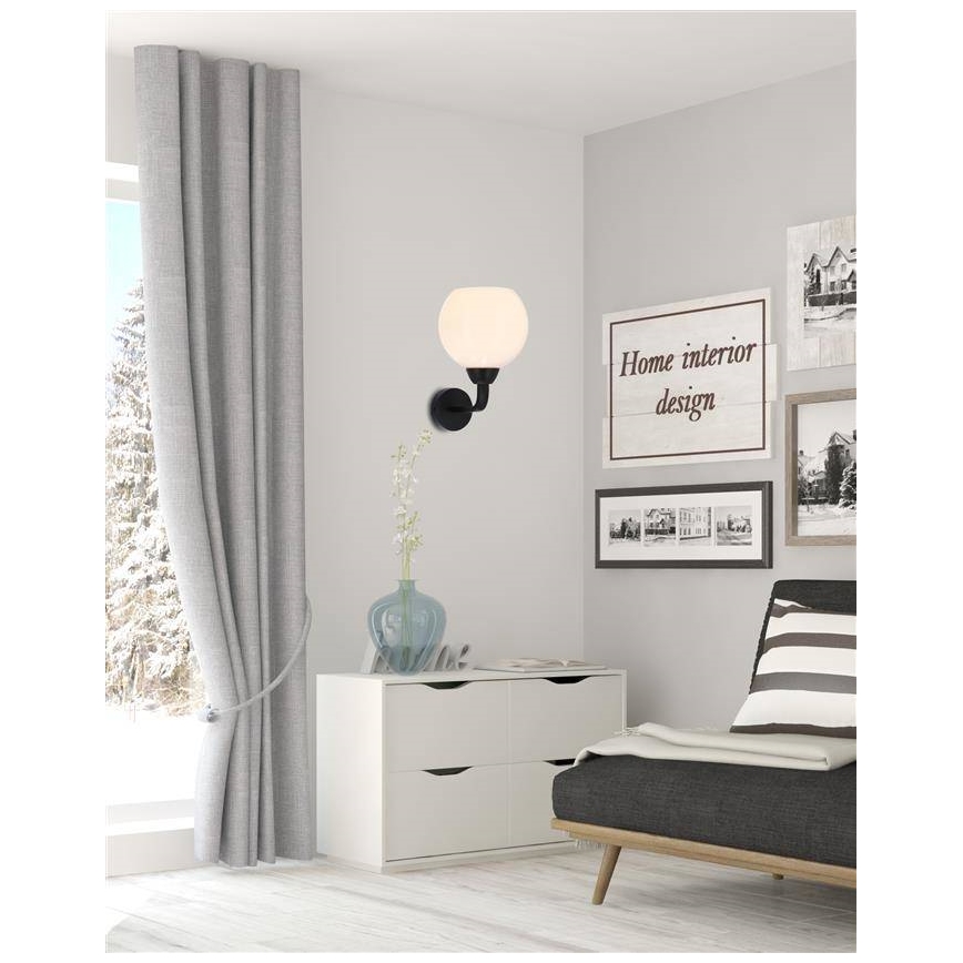 Nástěnná lampa CALDERA 1xE27/60W/230V černá