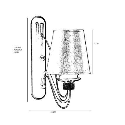 Nástěnná lampa CLASSIC 1xE27/40W/230V bronzová/béžová