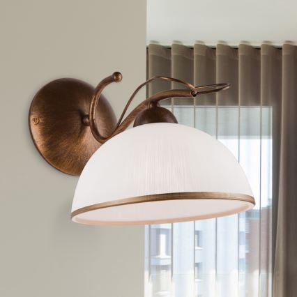 Nástěnná lampa COBRA 1xE27/60W/230V bronz/patina