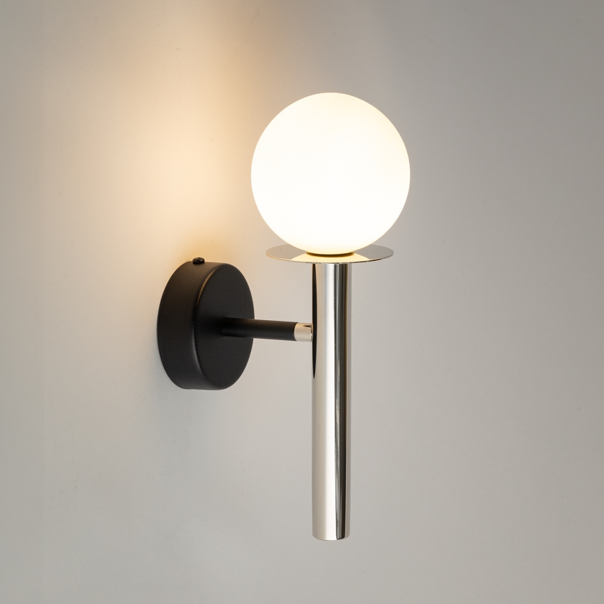 Nástěnná lampa DAISY 1xG9/12W/230V lesklý chrom/černá/bílá