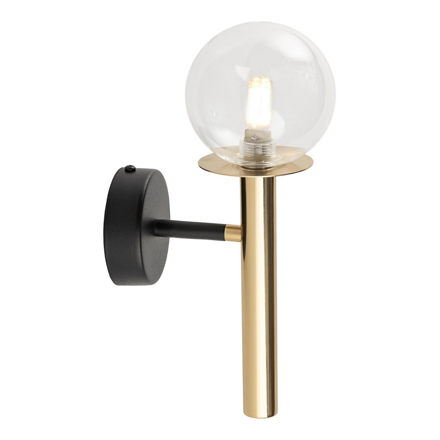 Nástěnná lampa DAISY 1xG9/12W/230V zlatá/černá/čirá