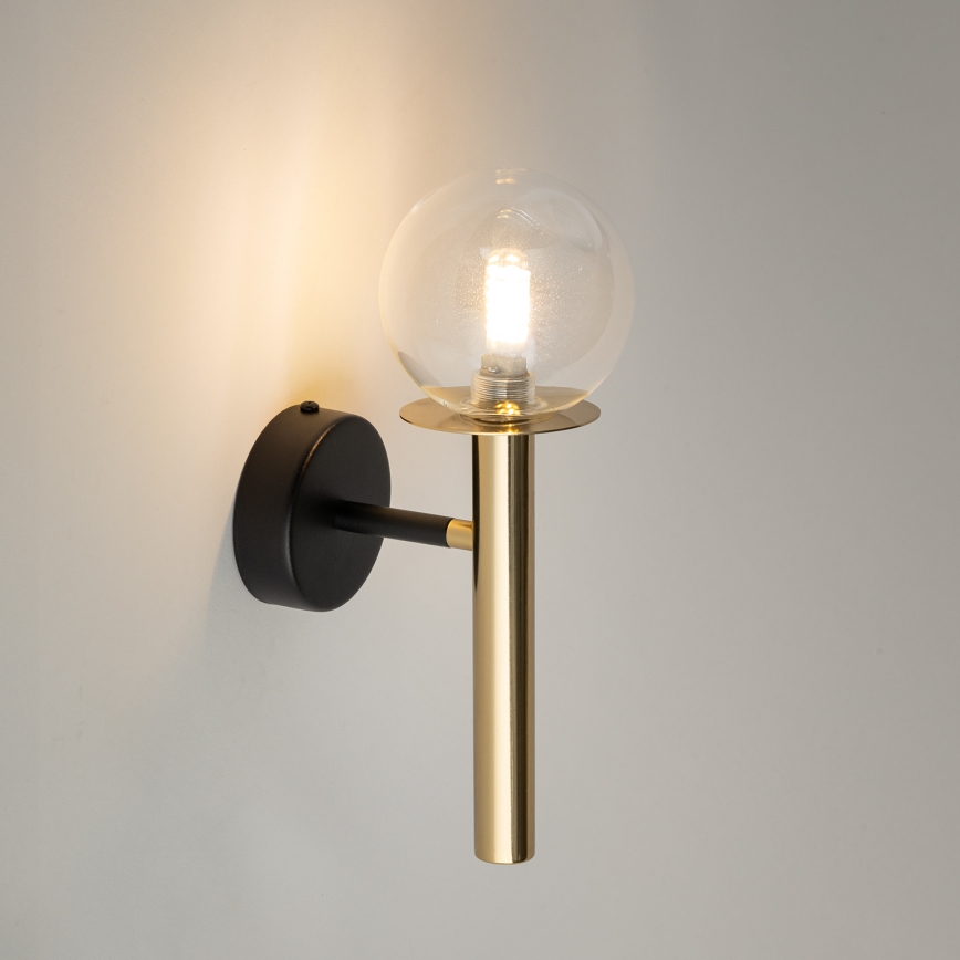 Nástěnná lampa DAISY 1xG9/12W/230V zlatá/černá/čirá