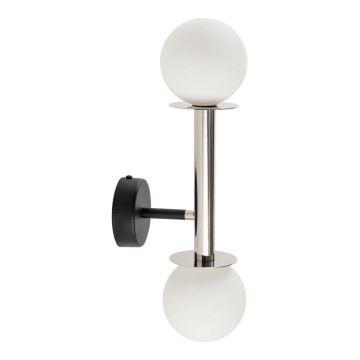 Nástěnná lampa DAISY 2xG9/12W/230V lesklý chrom/černá/bílá