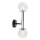 Nástěnná lampa DAISY 2xG9/12W/230V lesklý chrom/černá/čirá