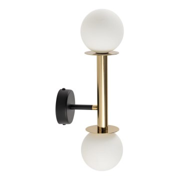 Nástěnná lampa DAISY 2xG9/12W/230V zlatá/černá/bílá