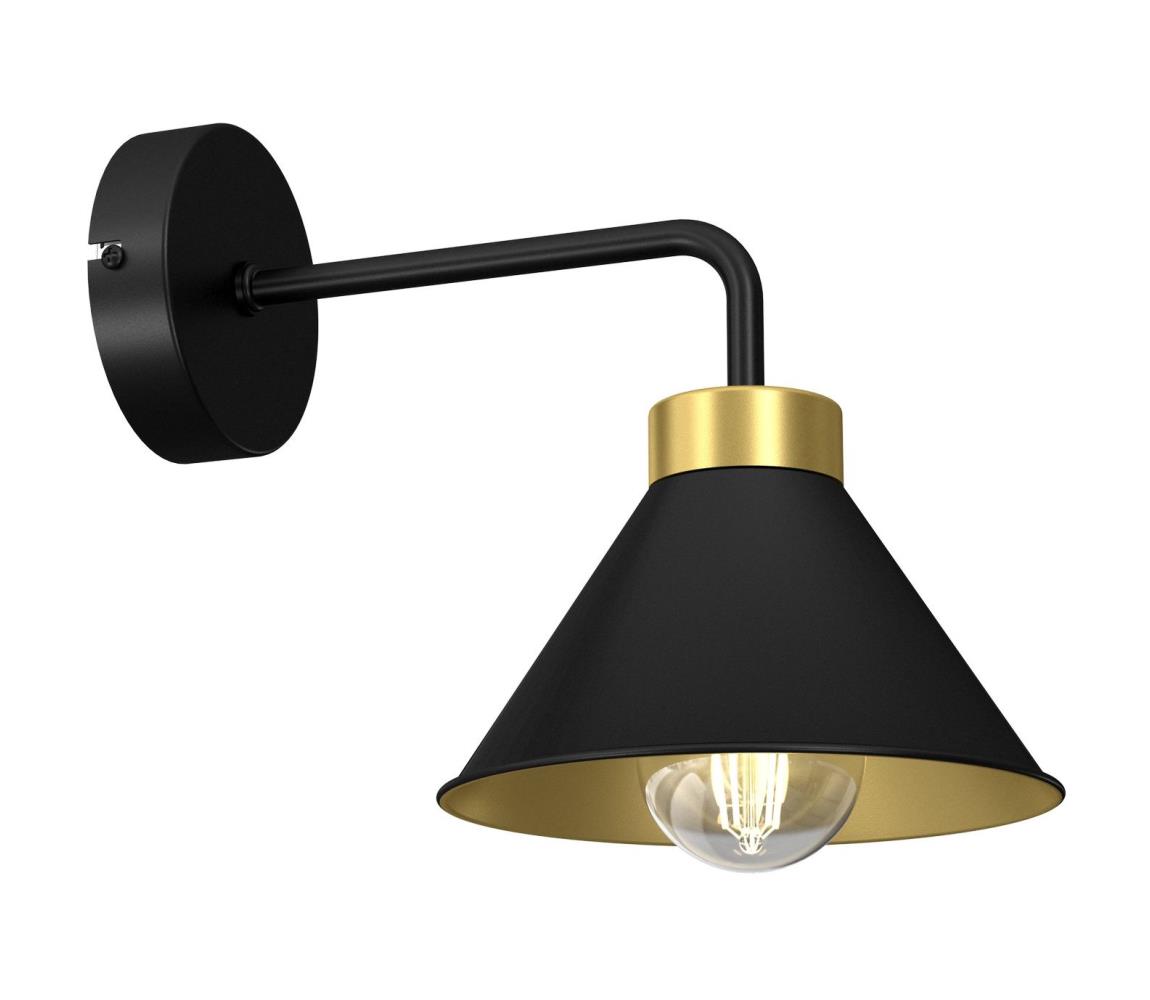 Luminex Nástěnná lampa DEMET 1xE27/60W/230V černá/zlatá LU0624